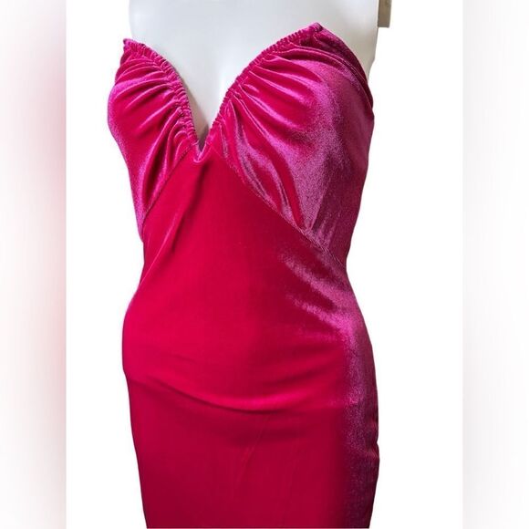 SO Alter Ego Strapless Velet Mini Dress Hot Pink Size XS - Picture 1 of 4